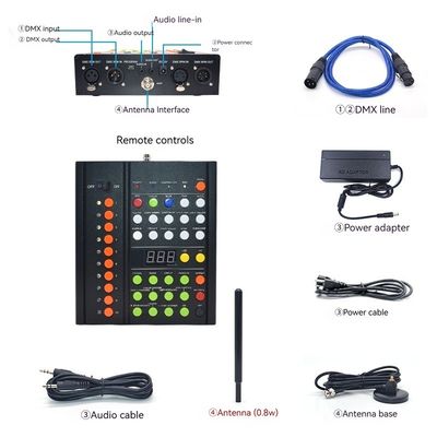 Profissionais DMX Controlador sem fio Concert Support Glow LED Pulseira 10 Zona Controlador sem fio