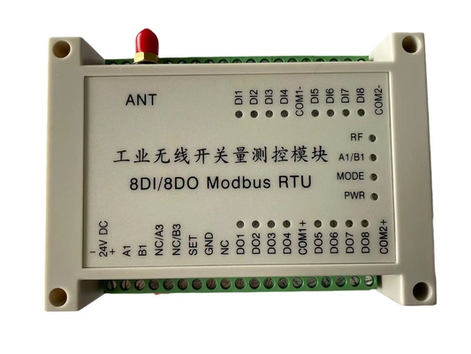 Módulo de controle remoto sem fio do AGV Modbus RTU 2km do controlador de 8DI8DO I O