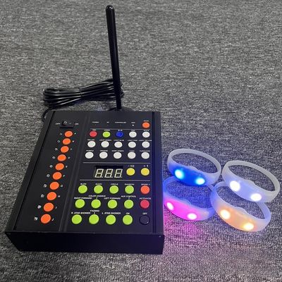 Profissionais DMX Controlador sem fio Concert Support Glow LED Pulseira 10 Zona Controlador sem fio