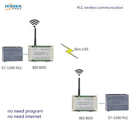 Entradas sem fio do PLC 8 Digital do módulo 2km do módulo 8DI 8DO RTU do I/O da frequência ultraelevada Modbus RTU